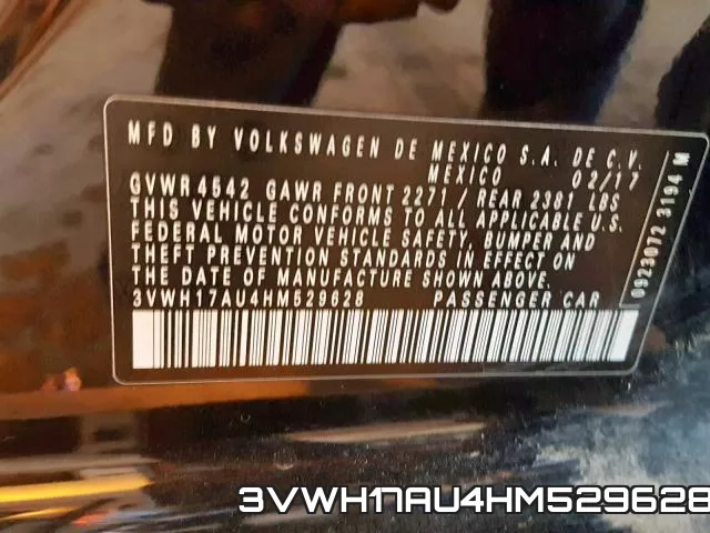 3VWH17AU4HM529628 фото 2