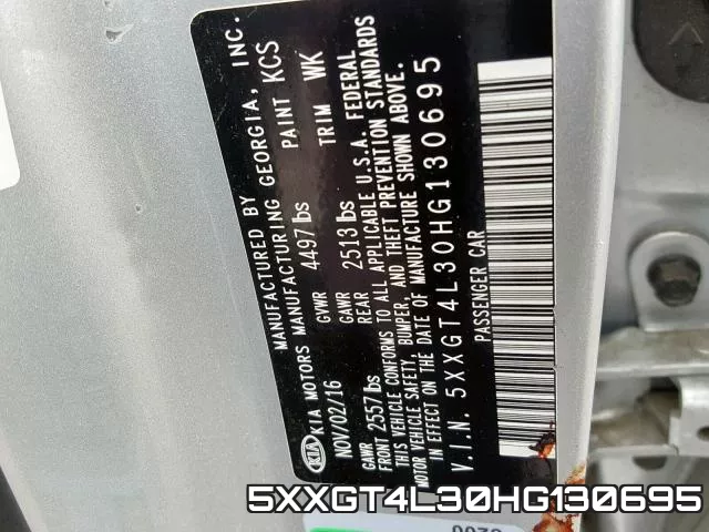 5XXGT4L30HG130695 фото 2