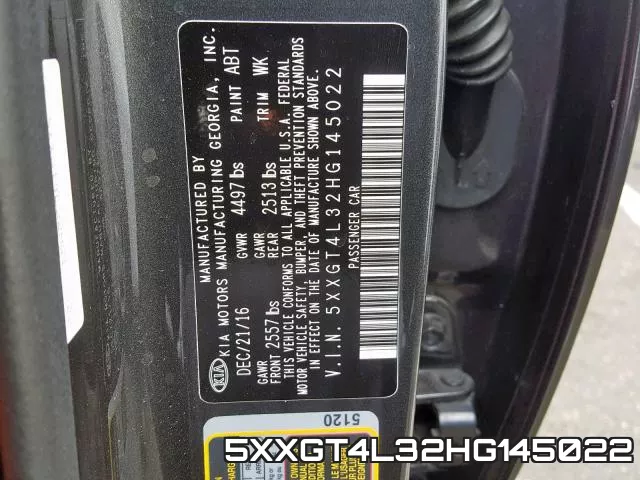 5XXGT4L32HG145022 фото 2