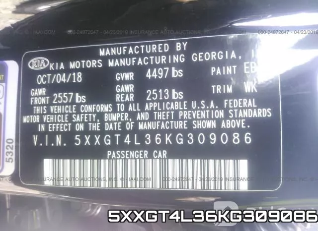 5XXGT4L36KG309086 фото 10