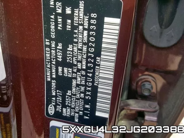 5XXGU4L32JG203388 фото 2