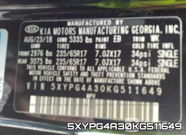 5XYPG4A30KG511649 фото 10