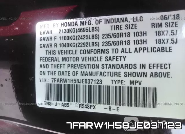 7FARW1H58JE037123 фото 10