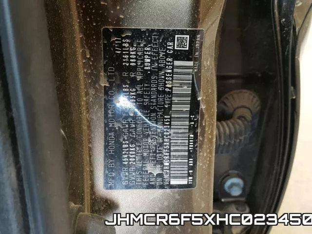 JHMCR6F5XHC023450 фото 2