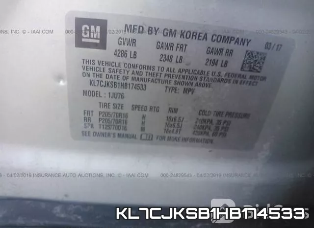 KL7CJKSB1HB174533 фото 10
