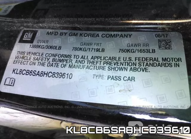 KL8CB6SA8HC839610 фото 10