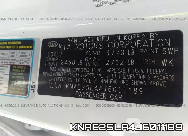 KNAE25LA4J6011189 фото 10