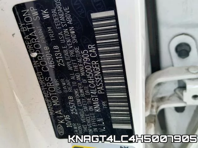 KNAGT4LC4H5007905 фото 2