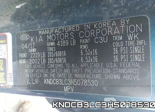 KNDCB3LC3H5078530 фото 10
