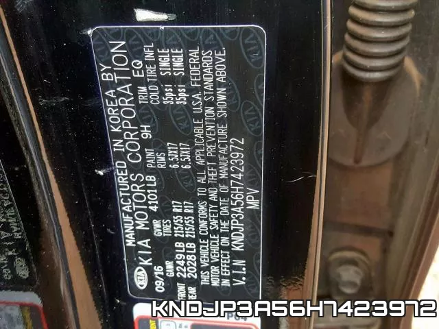 KNDJP3A56H7423972 фото 2