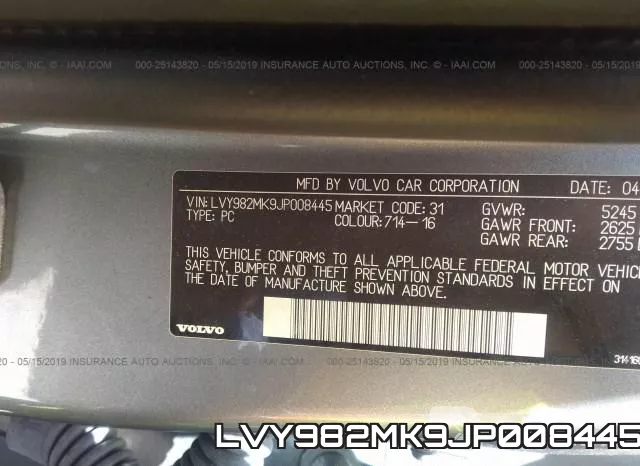 LVY982MK9JP008445 фото 9