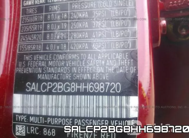 SALCP2BG8HH698720 фото 10