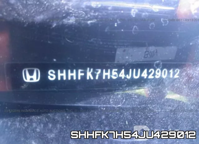 SHHFK7H54JU429012 фото 10