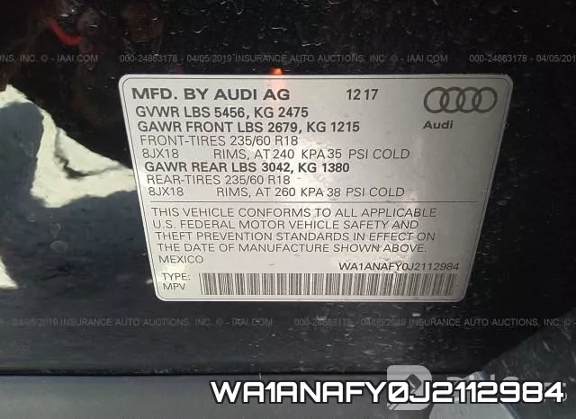 WA1ANAFY0J2112984 фото 10
