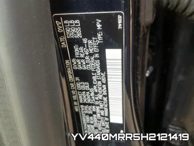 YV440MRR5H2121419 фото 2