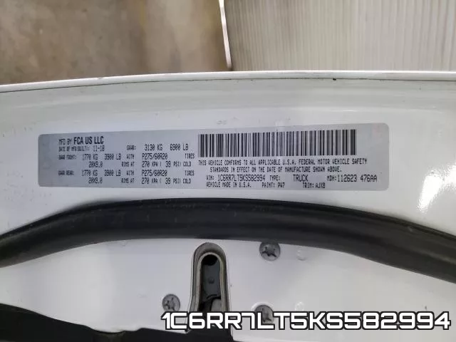 1C6RR7LT5KS582994 фото 2