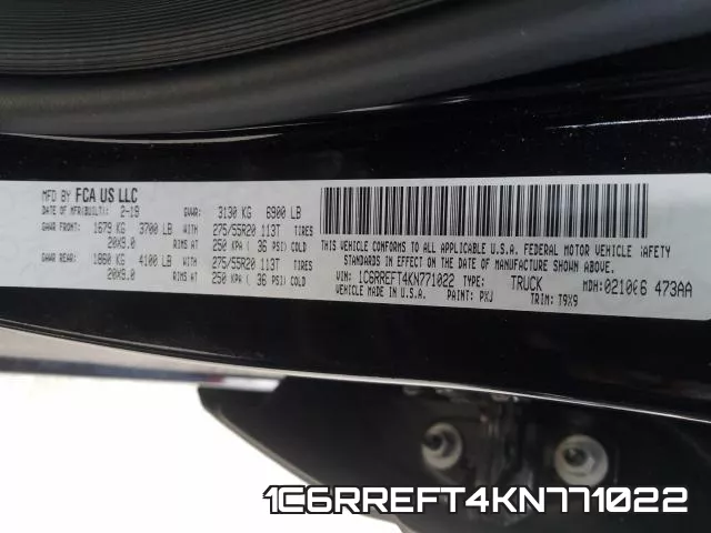 1C6RREFT4KN771022 фото 2