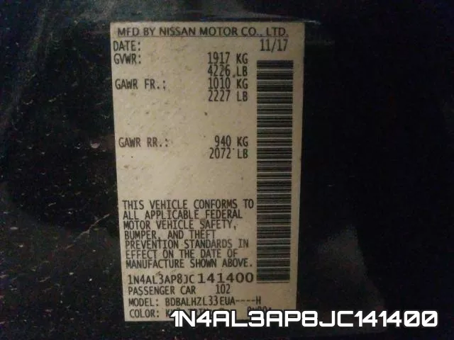 1N4AL3AP8JC141400 фото 2