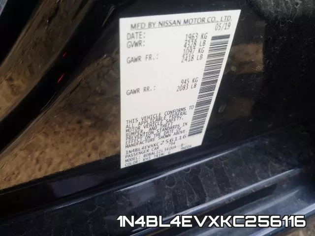 1N4BL4EVXKC256116 фото 2