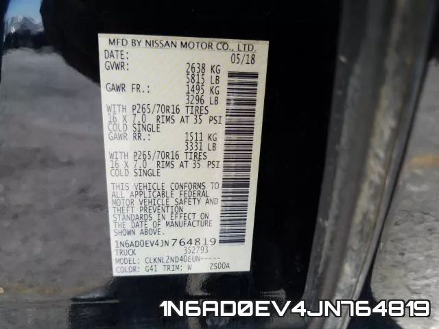 1N6AD0EV4JN764819 фото 2