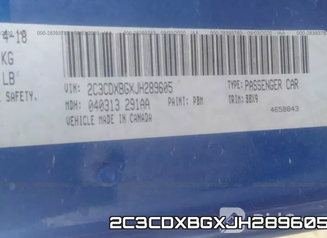2C3CDXBGXJH289605 фото 9