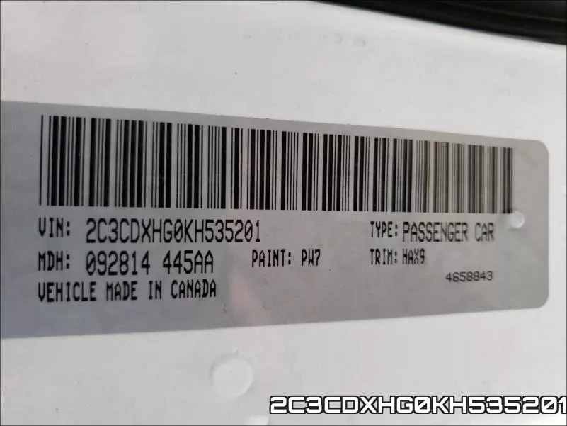2C3CDXHG0KH535201 фото 2