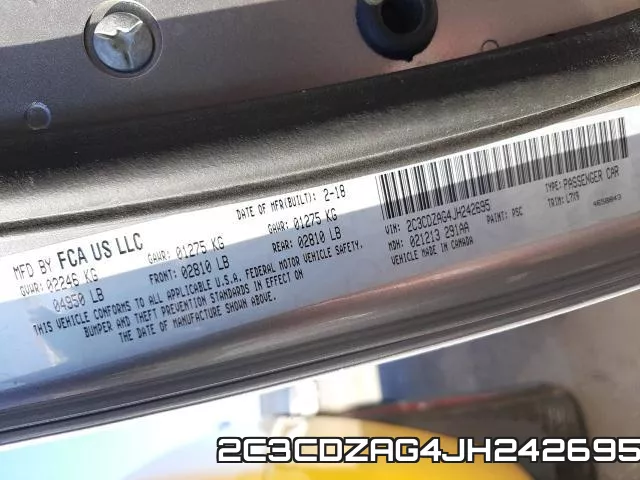 2C3CDZAG4JH242695 фото 2
