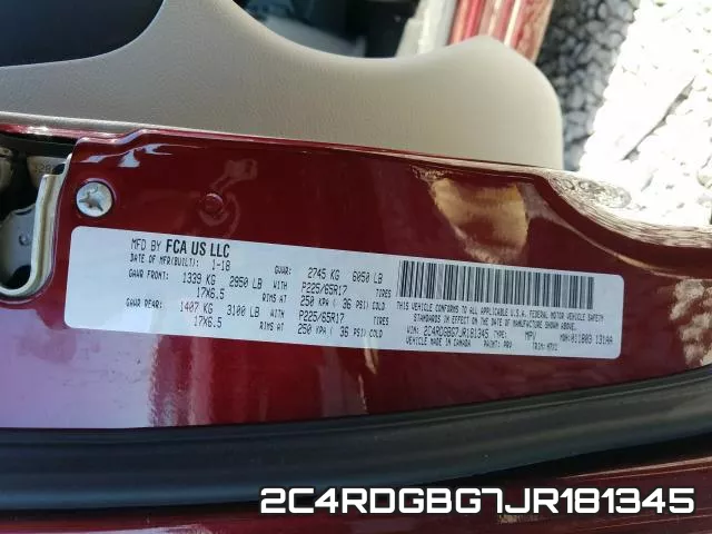 2C4RDGBG7JR181345 фото 2