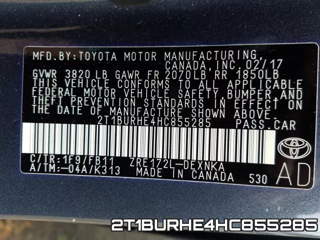 2T1BURHE4HC855285 фото 2