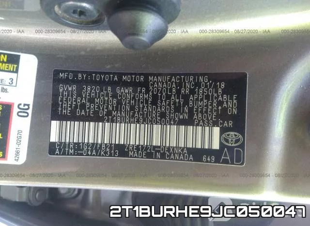 2T1BURHE9JC050047 фото 10