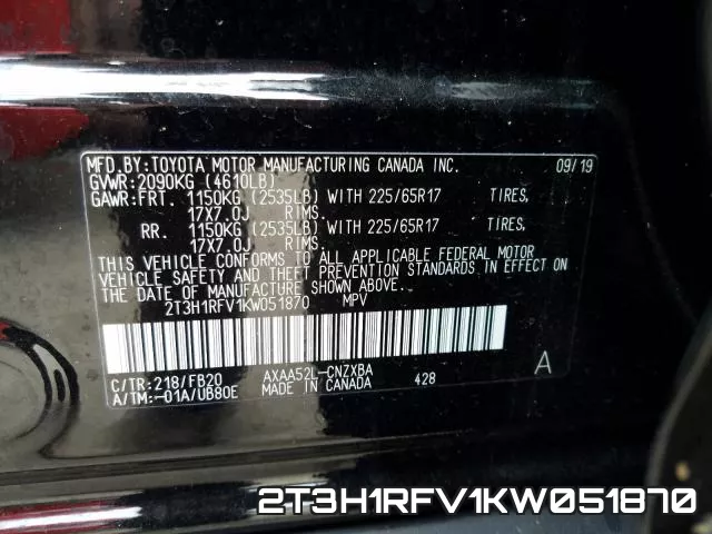2T3H1RFV1KW051870 фото 2