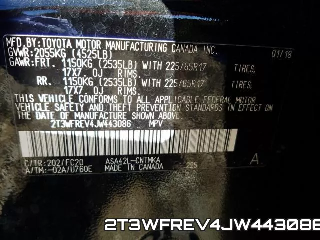 2T3WFREV4JW443086 фото 2