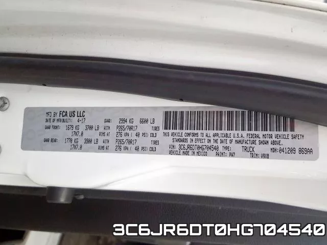 3C6JR6DT0HG704540 фото 2