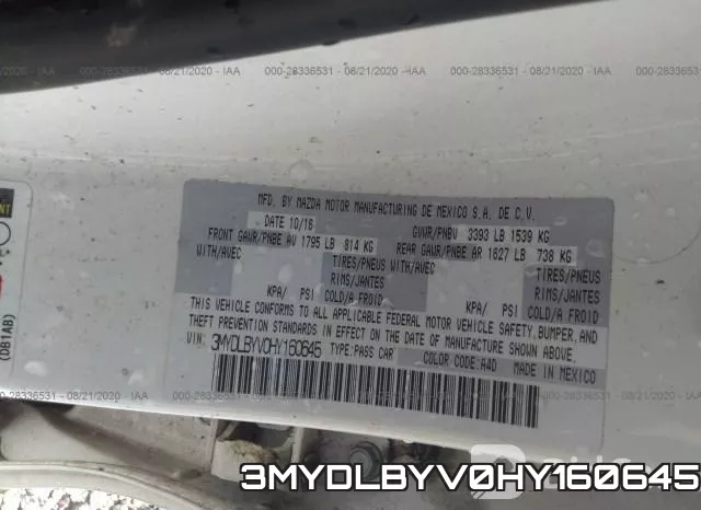 3MYDLBYV0HY160645 фото 9