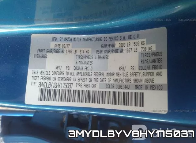 3MYDLBYV8HY175037 фото 10