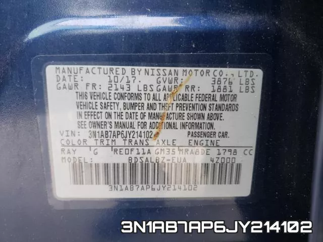 3N1AB7AP6JY214102 фото 2