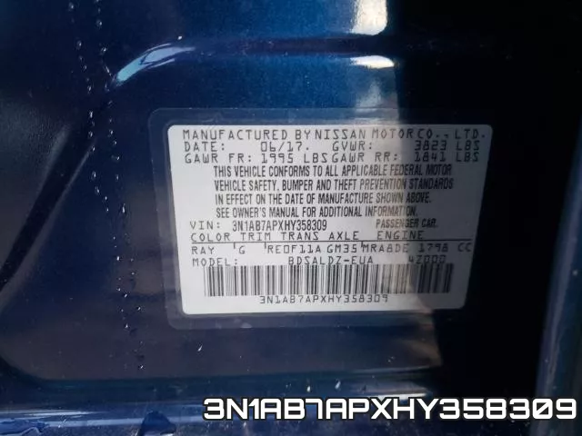 3N1AB7APXHY358309 фото 2