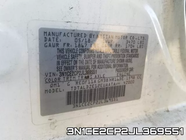 3N1CE2CP2JL369551 фото 2