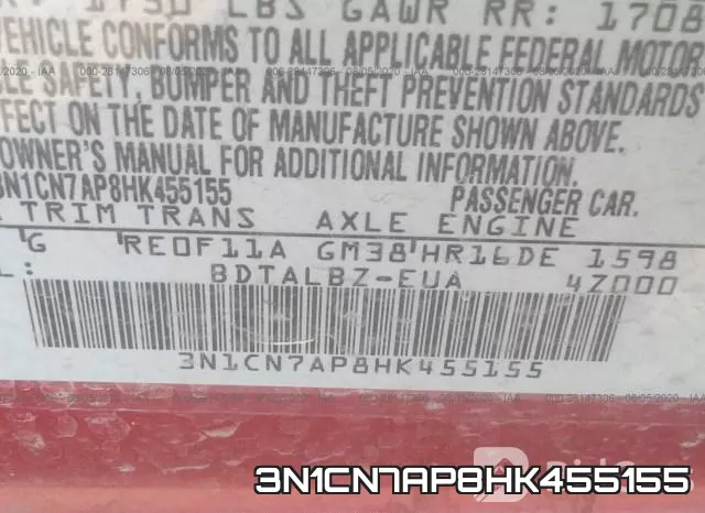 3N1CN7AP8HK455155 фото 10