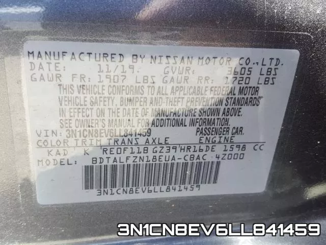 3N1CN8EV6LL841459 фото 2
