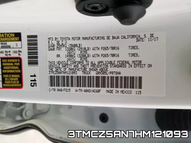 3TMCZ5AN7HM121093 фото 2