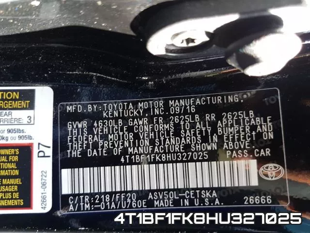 4T1BF1FK8HU327025 фото 2