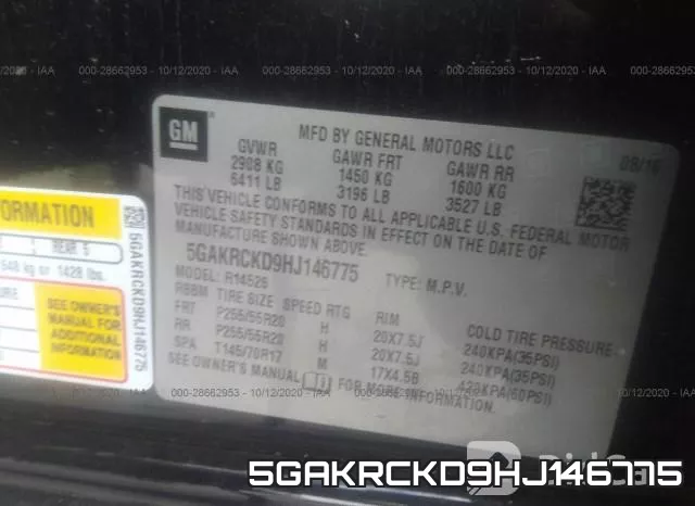 5GAKRCKD9HJ146775 фото 10