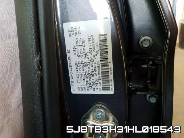 5J8TB3H31HL018543 фото 2