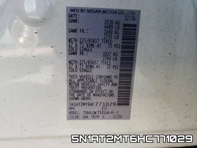5N1AT2MT6HC771029 фото 2