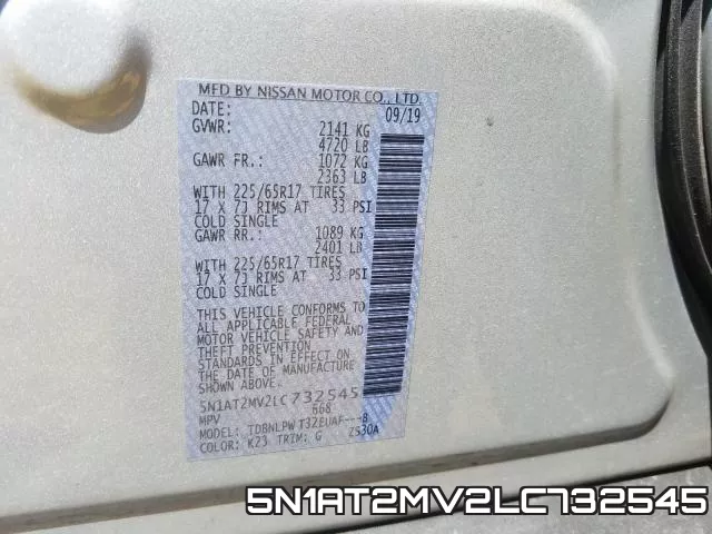 5N1AT2MV2LC732545 фото 2
