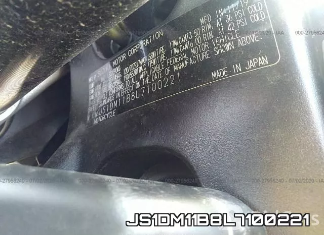 JS1DM11B8L7100221 фото 2