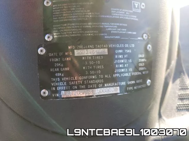 L9NTCBAE9L1003070 фото 2