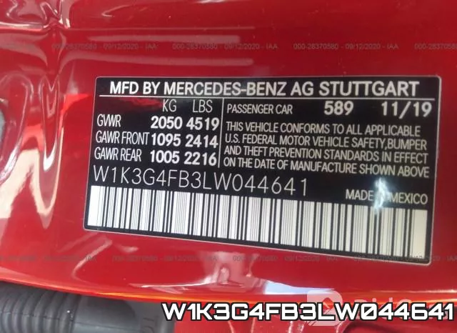 W1K3G4FB3LW044641 фото 2