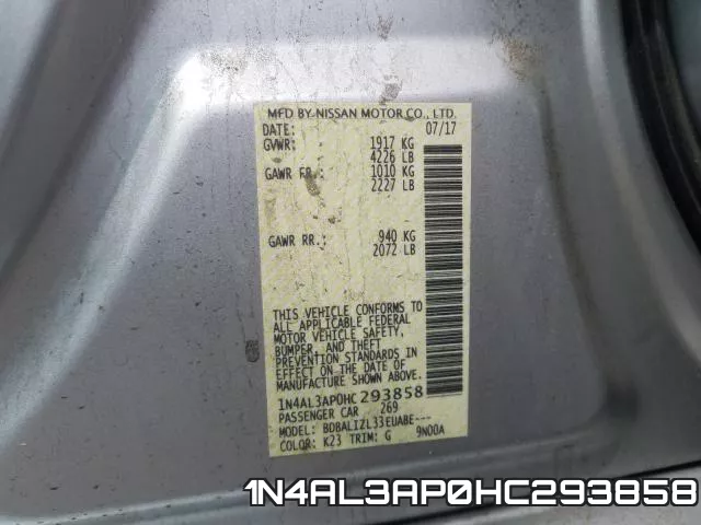 1N4AL3AP0HC293858 фото 2